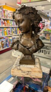 Azelin buste jeune fille en bronze 1821-1902